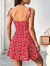 Floral Print Tie Strap Mini Dress - Sun Imperial (photo 9)