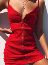 Women's full size zip front bodycon mini dress plus size