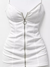 Women's full size zip front bodycon mini dress plus size