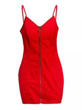 Women's full size zip front bodycon mini dress plus size