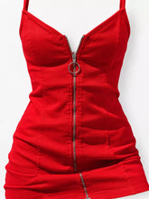 Women's full size zip front bodycon mini dress plus size