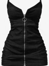 Women's full size zip front bodycon mini dress plus size