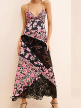 Women's Lace Detail Ruffled Floral V-Neck Maxi Dress - Sun Imperial (photo 10)