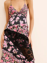 Women's Lace Detail Ruffled Floral V-Neck Maxi Dress - Sun Imperial product photo 11