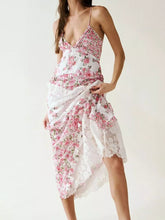 Women's Lace Detail Ruffled Floral V-Neck Maxi Dress - Sun Imperial product photo 14