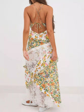 Women's Lace Detail Ruffled Floral V-Neck Maxi Dress - Sun Imperial (photo 4)