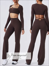 Women's Long-Sleeve Crop Top and Leggings Set - Sun Imperial product photo 1