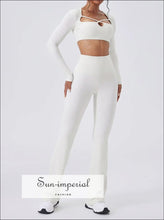 Women's Long-Sleeve Crop Top and Leggings Set - Sun Imperial product photo 45