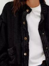 Women's oversized snap cardigan