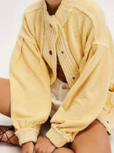 Women's oversized snap cardigan