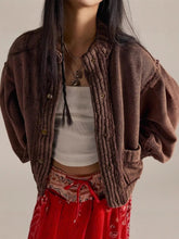 Women's oversized snap cardigan