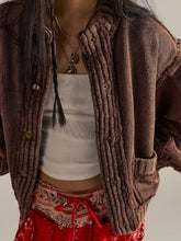Women's oversized snap cardigan