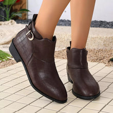 Women's point toe block heel boots