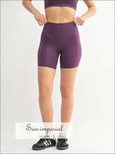 Sun Imperial Women’s Purple Biker Shorts Ship from USA, Sun-Imperial United States