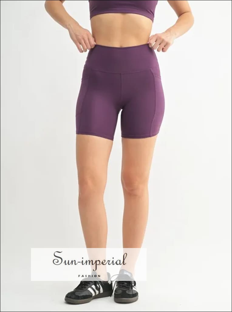 Sun Imperial Women’s Purple Biker Shorts Ship from USA, Sun-Imperial United States