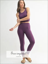 Sun Imperial Women’s Purple Sculpt High-waisted Leggings Ship from USA, High-Waisted Sun-Imperial United States