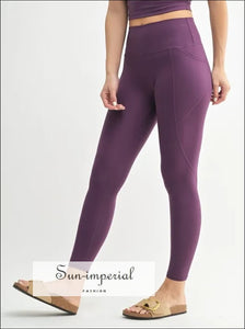 Sun Imperial Women’s Purple Sculpt High-waisted Leggings Ship from USA, High-Waisted Sun-Imperial United States