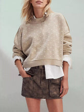 Women's ribbed drop shoulder sweater