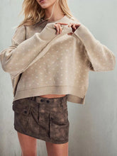 Women's ribbed drop shoulder sweater