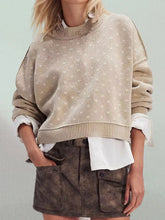 Women's ribbed drop shoulder sweater