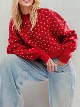 Women's ribbed drop shoulder sweater