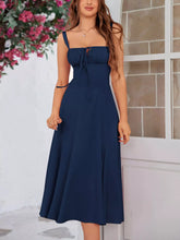 Tie Front A-Line Midi Dress - Sun Imperial (photo 2)