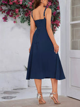 Tie Front A-Line Midi Dress - Sun Imperial (photo 4)