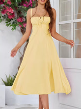 Tie Front A-Line Midi Dress - Sun Imperial (photo 5)