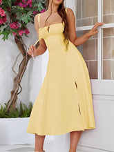 Tie Front A-Line Midi Dress - Sun Imperial (photo 7)