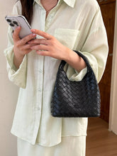 Woven Faux Leather Crossbody Bag - Sun Imperial product photo 6