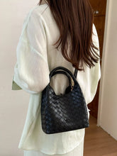 Woven Faux Leather Crossbody Bag - Sun Imperial product photo 7