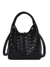Woven Faux Leather Crossbody Bag - Sun Imperial product photo 8