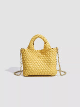 Woven Texture Mini Crossbody Bag with Chain Strap - Sun Imperial product photo 7