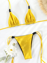 Yellow and Black Two-Side Triangle Bikini Set - Sun Imperial (photo 2)