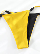 Yellow and Black Two-Side Triangle Bikini Set - Sun Imperial (photo 5)