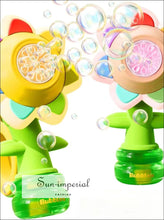Sunflower Bubble Machine Toy – 3 Speed Automatic Blower with Night Lig automatic bubble maker, bath machine, machine toy, kids outdoor toy