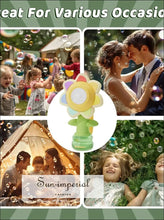 Sunflower Bubble Machine Toy – 3 Speed Automatic Blower with Night Lig automatic bubble maker, bath machine, machine toy, kids outdoor toy
