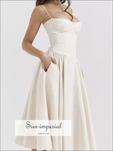 Sweetheart Neck Ruched Midi Dress Sun-Imperial United States