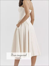 Sweetheart Neck Ruched Midi Dress Sun-Imperial United States