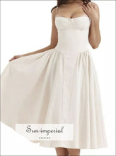 Sweetheart Neck Ruched Midi Dress Sun-Imperial United States