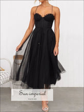 Sweetheart Neck Tulle Midi Dress Sun-Imperial United States