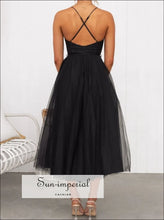 Sweetheart Neck Tulle Midi Dress Sun-Imperial United States