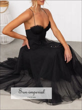 Sweetheart Neck Tulle Midi Dress Sun-Imperial United States