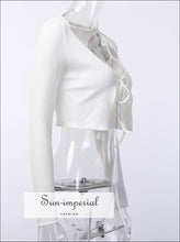 Tie Front Ribbed Cropped Cardigan - Sun Imperial (photo 2)