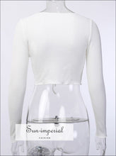 Tie Front Ribbed Cropped Cardigan - Sun Imperial (photo 3)