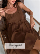 Tie-shoulder Frill Mini Dress Tie-Shoulder Sun-Imperial United States