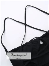 Tiered Lace Up Spaghetti Straps Maxi Dress Sun-Imperial United States