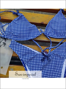 Wire Free Triangle Bikini Set with Bow Deatil With Detail 2-Piece Suit, Sun-Imperial United States