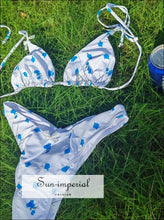 Wire Free Triangle Bikini Set with Bow Deatil With Detail 2-Piece Suit, Sun-Imperial United States