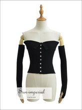 Tube Buttoned Cardigan with Removable Sleeves - Sun Imperial (photo 10)